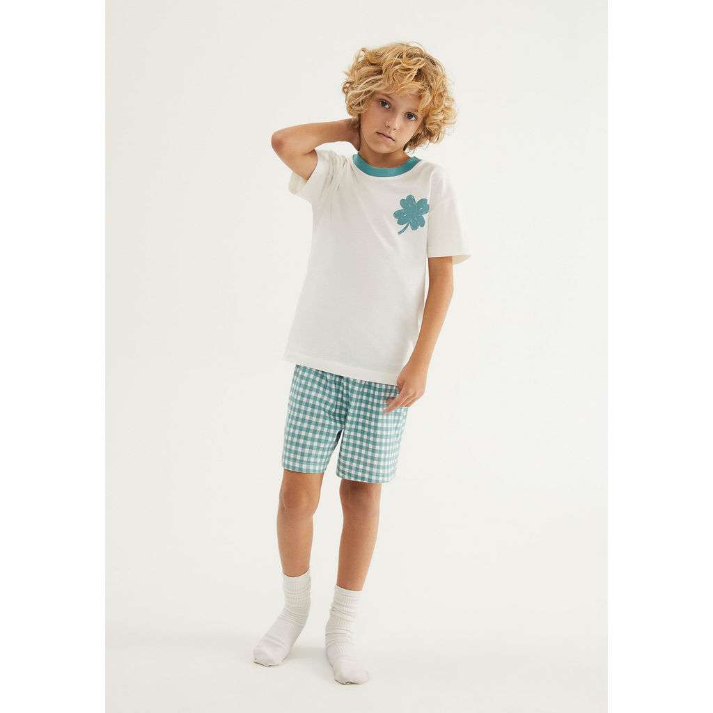 Pijama Curto Infantil Unissex + Porta Pijamas