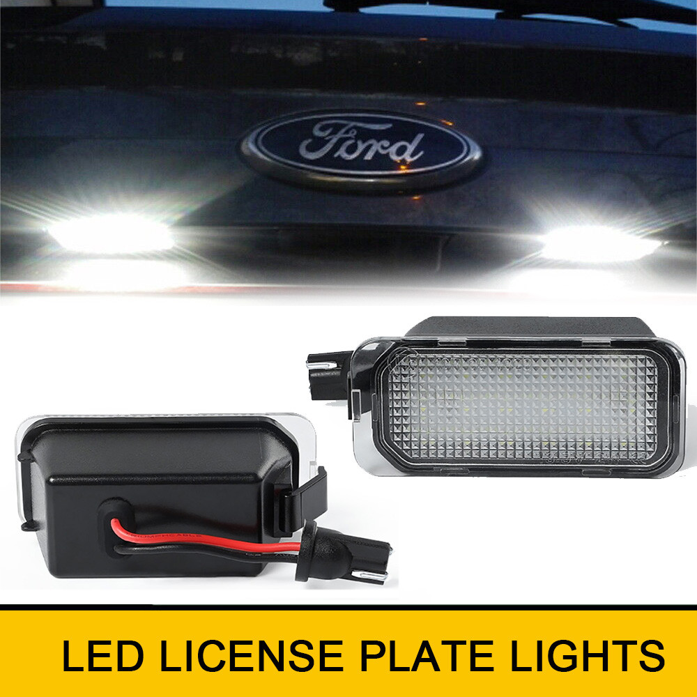 2 Pçs Nenhum Erro LED Número Luzes Da Placa De Licença Para Ford Ranger Grand C-Max S B Foco Fiesta Kuga Mondeo 6000K