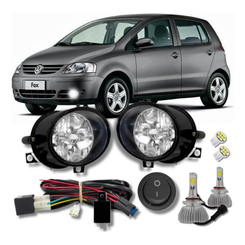 Kit Farol Milha Neblina Fox 2004 2005 2006 2007 + Super Led