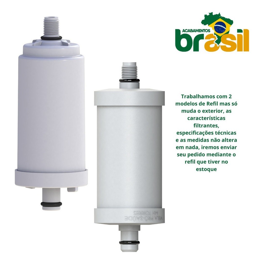 Kit 2 Velas Refil para Filtro Pró Saúde Injet Plast Universal Fácil Instalação Água Pura Universal — imagem 2 de 2