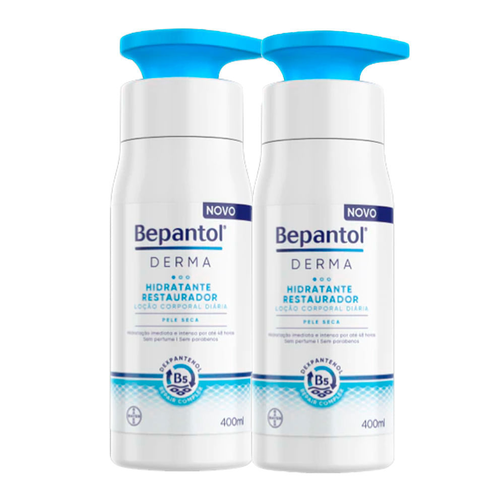 Kit 2 Loção Corporal Bepantol Derma Hidratante Restaurador Pele Seca 400ml em Oferta na Shopee