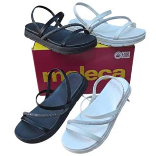 Sandália Papete Feminina Branca Plataforma Conforto Tiras com Strass em Oferta na Shopee