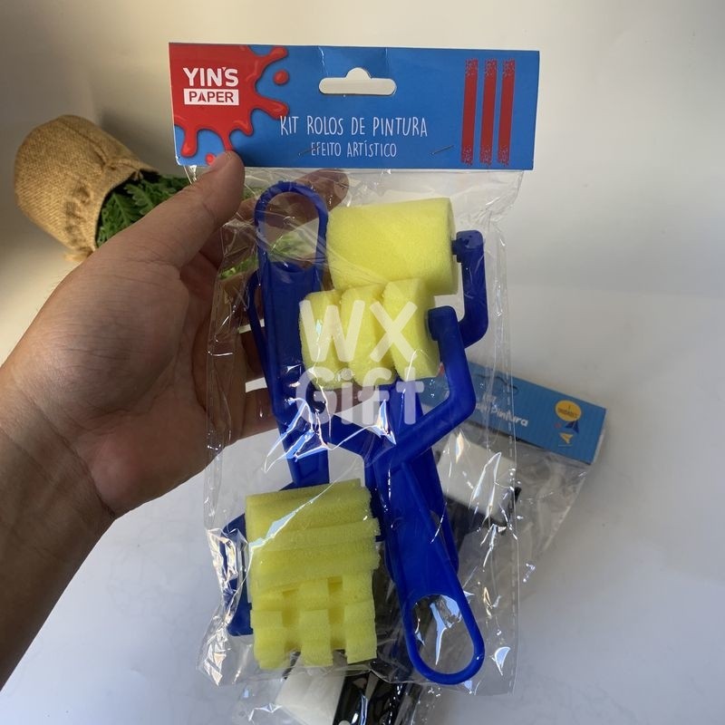 Kit Rolo de Pintura Liso ou Efeito Artístico - Yins Paper / WX Gift — imagem 2 de 2