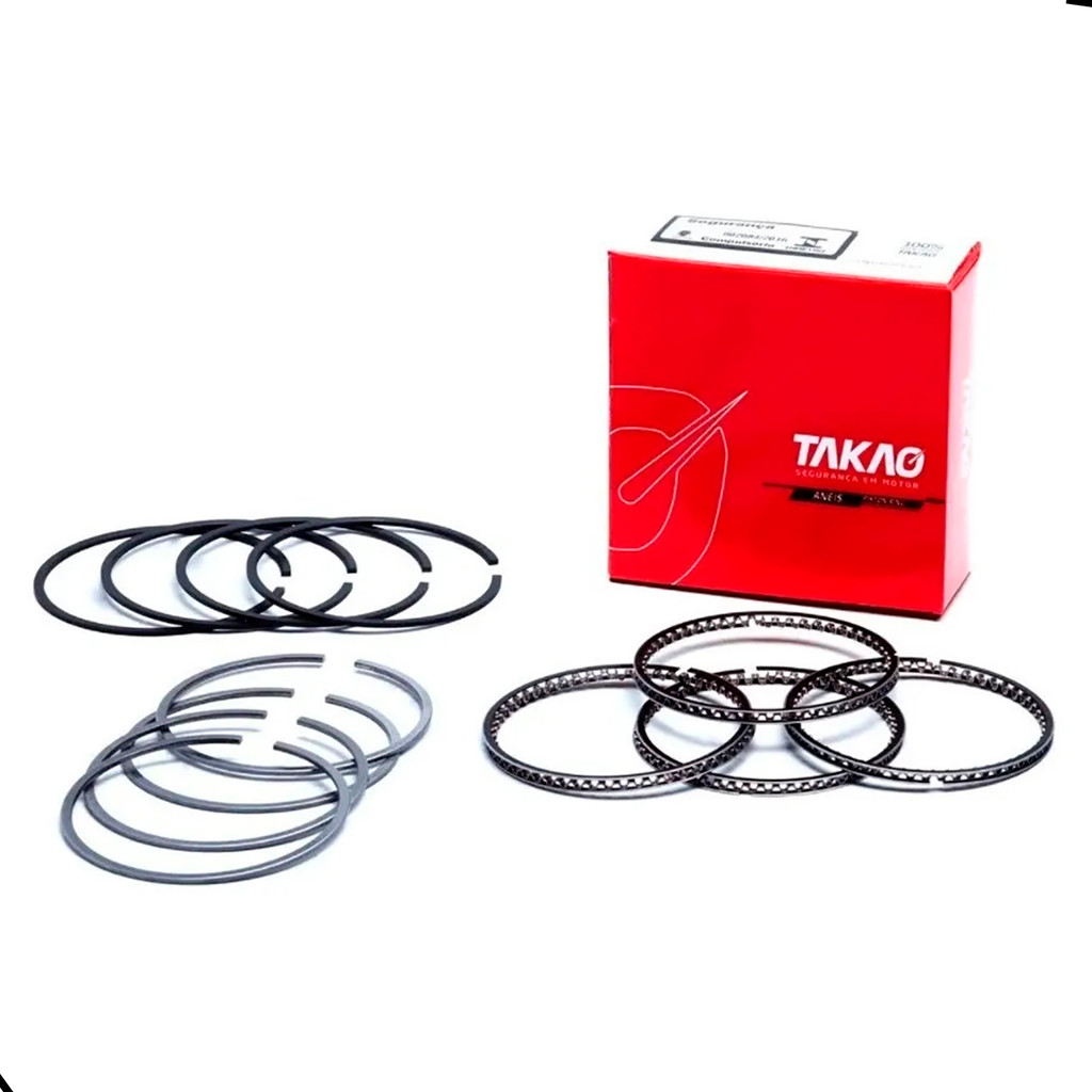Jogo Aneis Segmento Takao Renault Logan Sandero Clio Duster Livina 1.6 16v 8v K4m K7m ASRE17 em Oferta na Shopee