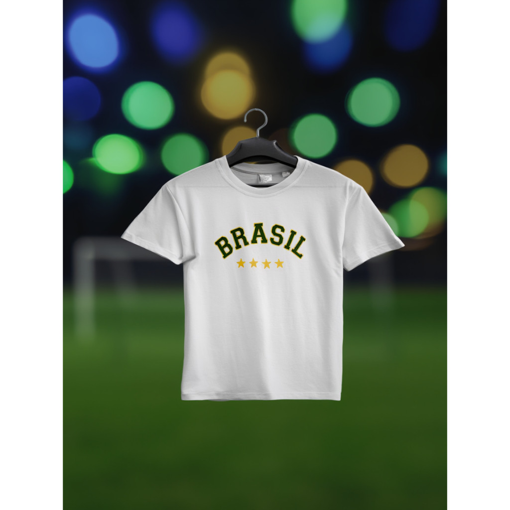 Camisa Brasil Infantil Juvenil Copa do Mundo Torcedor Futebol