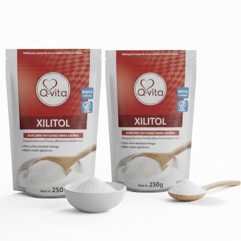 Kit 2 Adoçante 100% Natural Xilitol Q-VITA 250g