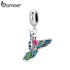 Bamoer Bead Kingfisher Pingente DIY Pulseira Colar Acessórios Para Presentes Femininos