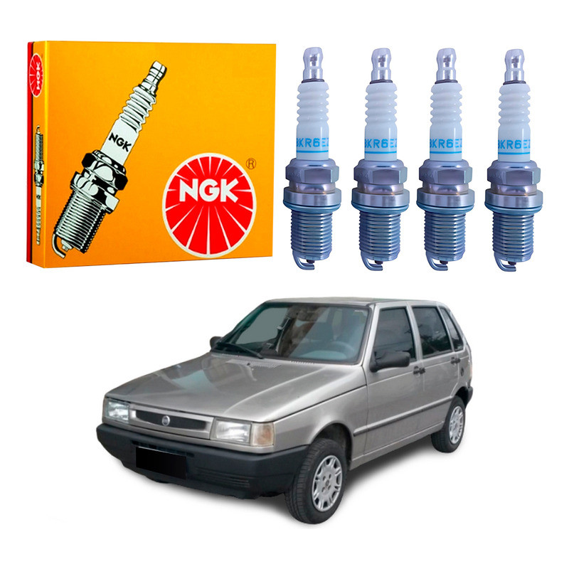 Jogo 4 Velas Original Ngk Uno 1.0 2001 A 2004
