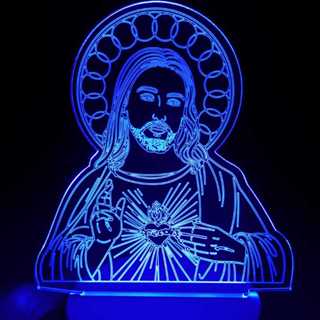 Luminária Sagrado Coração de Jesus Cristo Ac0371 em Oferta na Shopee