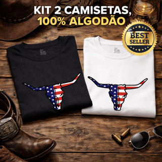 Kit 2 Camisetas Rodeio Country Masculina – Estilo e Atitude Peão