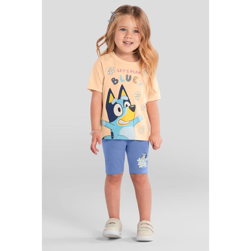 Conjunto infantil menina da Bluey Brandili em Oferta na Shopee