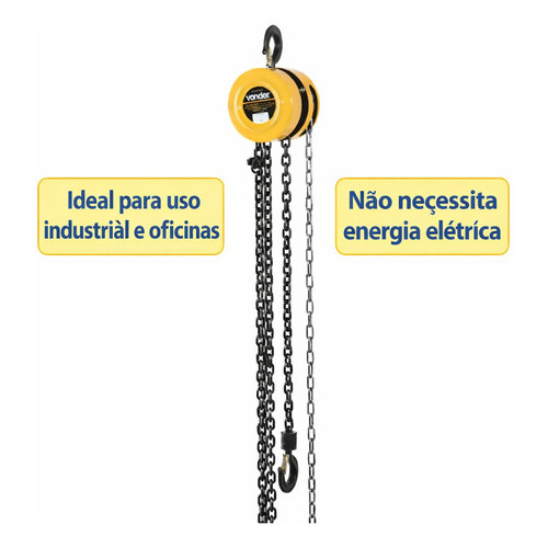 Talha Manual 1 Tonelada Corrente 5m Para Elevação Cargas