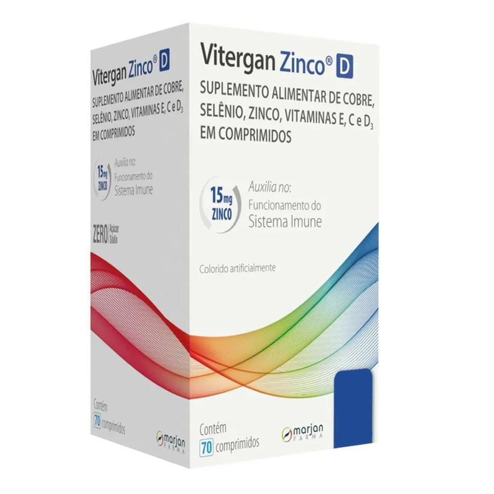 VITERGAN ZINCO D COM 70 COMPRIMIDOS em Oferta na Shopee