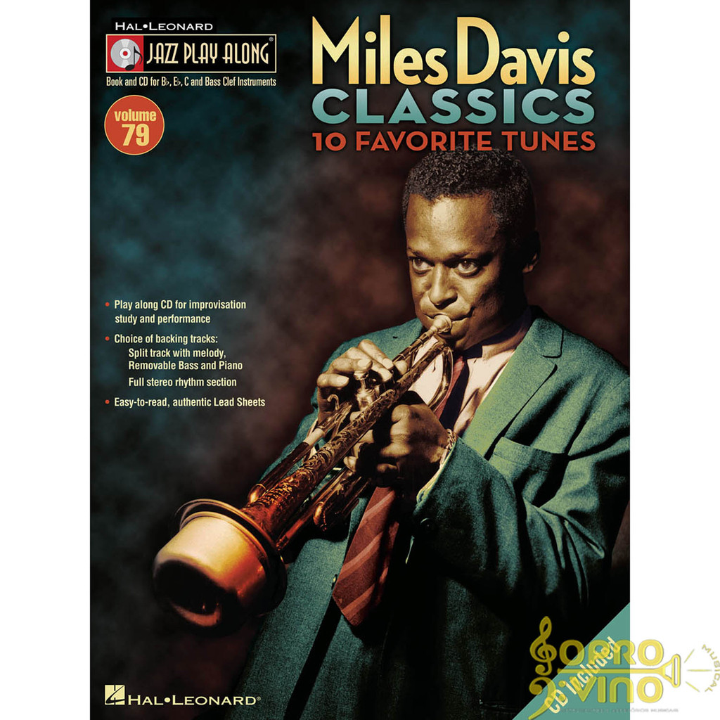 Método Livro Trompete Miles Davis Classic 10 Favorites Tunes Play Along Volume 79