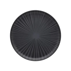 Prato De Sobremesa De Cerâmica 20Cm Flat Ônix Preto - Oxford Original