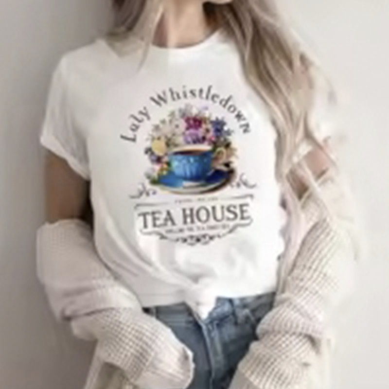 Tshirt Feminina Série Flores Elegantes Estampada Lançamento Camiseta 100% Algodão Camisetão  Oversized - Estampaê
