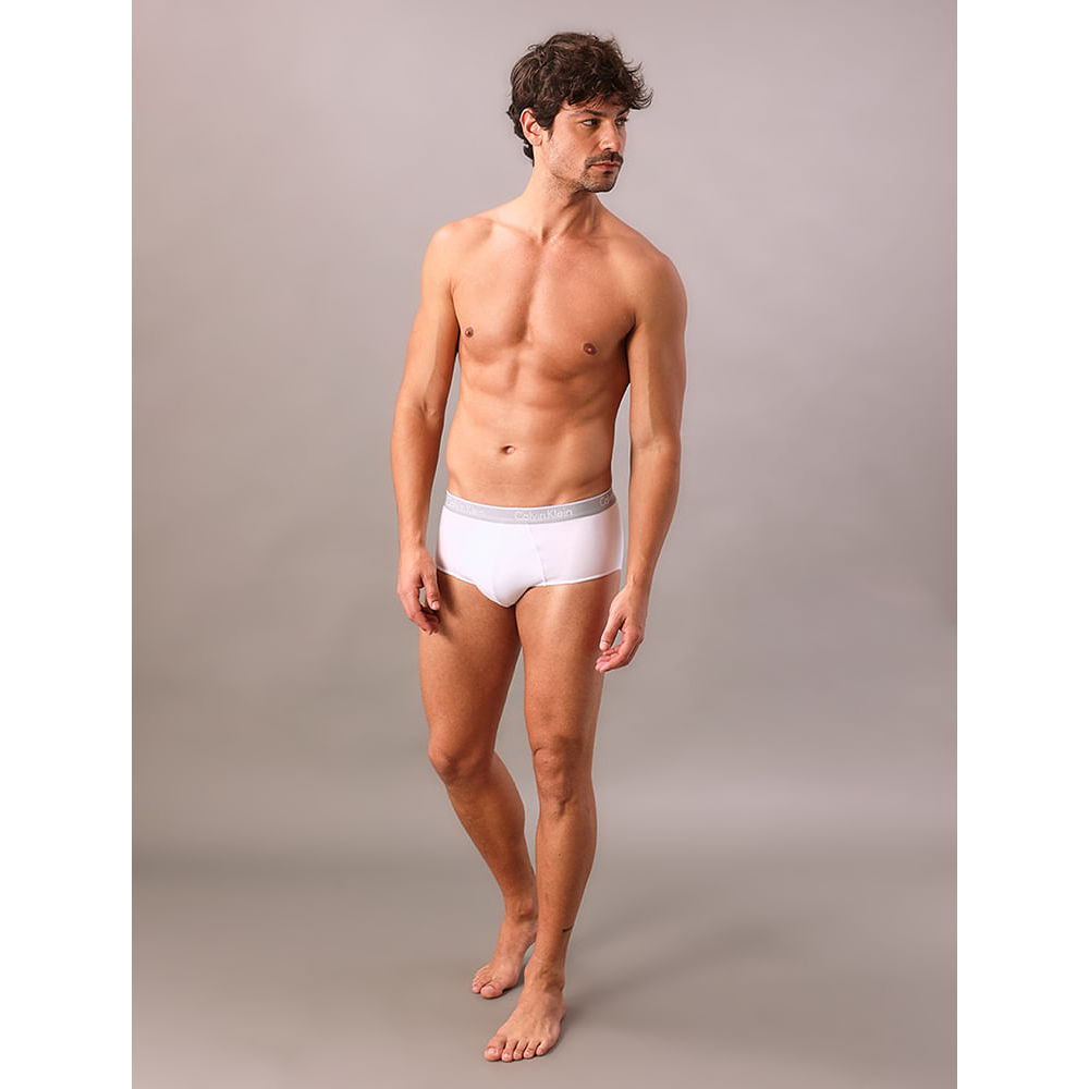 Kit 2 Underwear Brief de Algodão Clássica Cuecas Calvin Klein - Branco