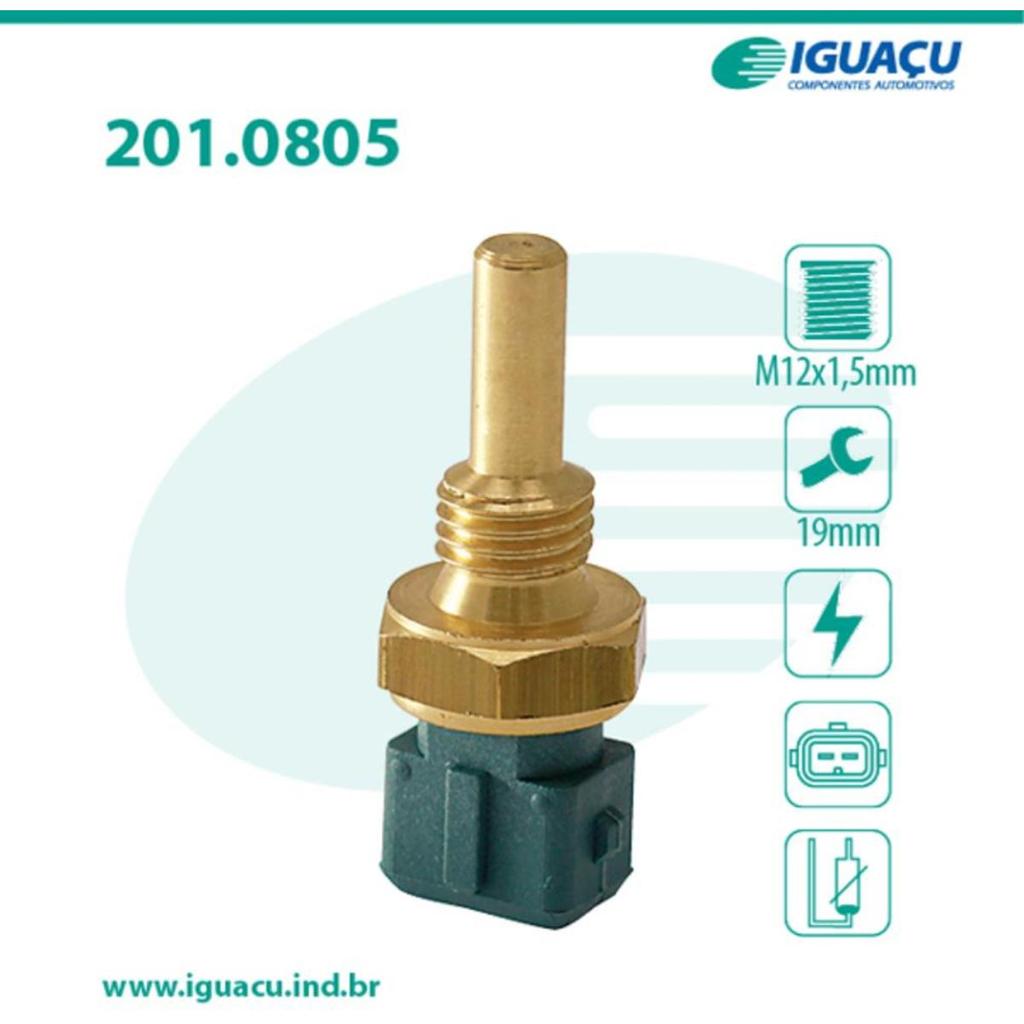 Sensor de temperatura de água Chevrolet Meriva 2008 a 2012