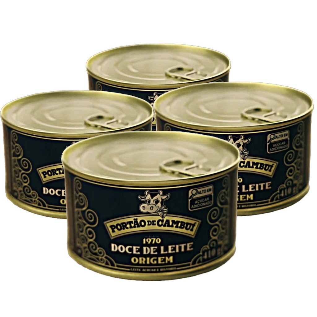 Kit c/ 4und Doce de Leite Origem PORTÃO DE CAMBUÍ 410g LATA