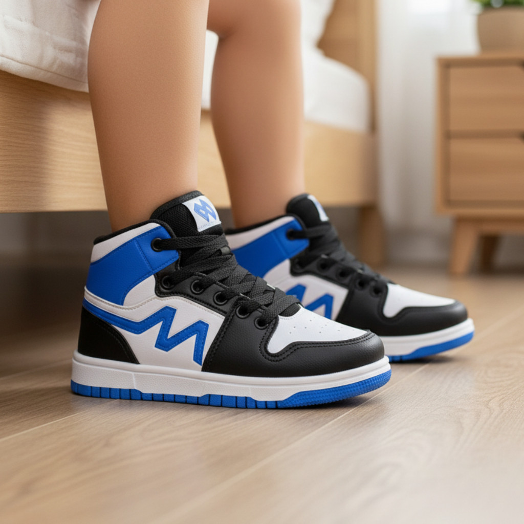 Tênis Infantil Masculino Casual Nippos Botinha High Cano Baixo Escolar