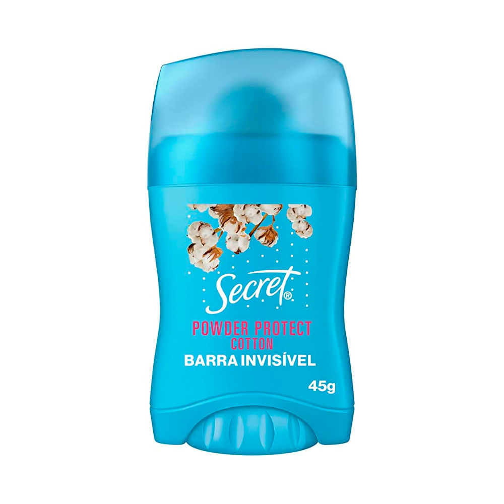 Desodorante Antitranspirante Secret Clear Barra Powder Protect Algodão 45g em Oferta na Shopee