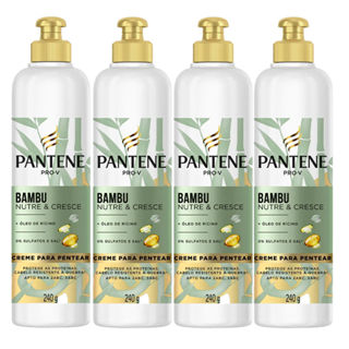 Kit 4 Cremes Para Pentear Pantene Bambu 240g em Oferta na Shopee