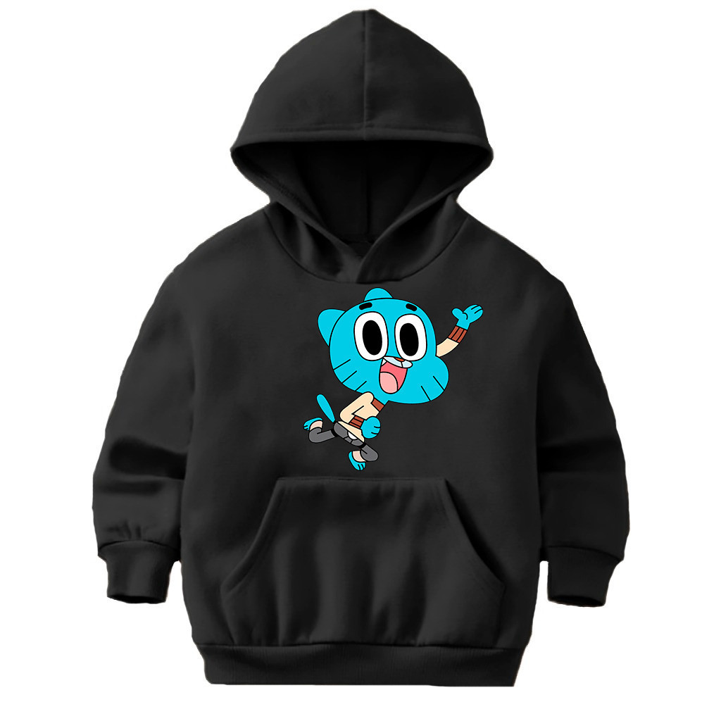 Blusa Moletom INFANTIL Canguru Estampado Gumball Masculino e Feminino UNISSEX Lançamento Desenho Envio Rápido