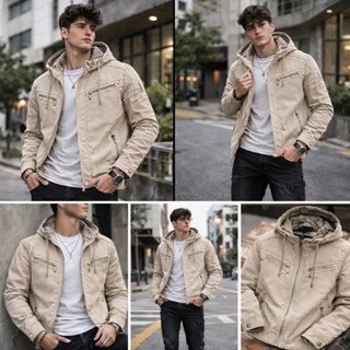 Jaqueta De Sarja Masculina Toda Forrada Por Dentro Com Capus Removível em Oferta na Shopee