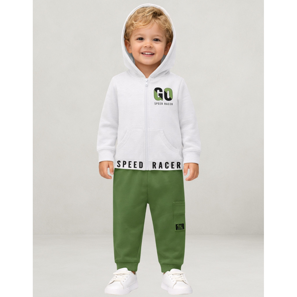 Conjunto Infantil Kyly Menino Blusa com Capuz e Calça Moletom Peluciado Confortável 1001604