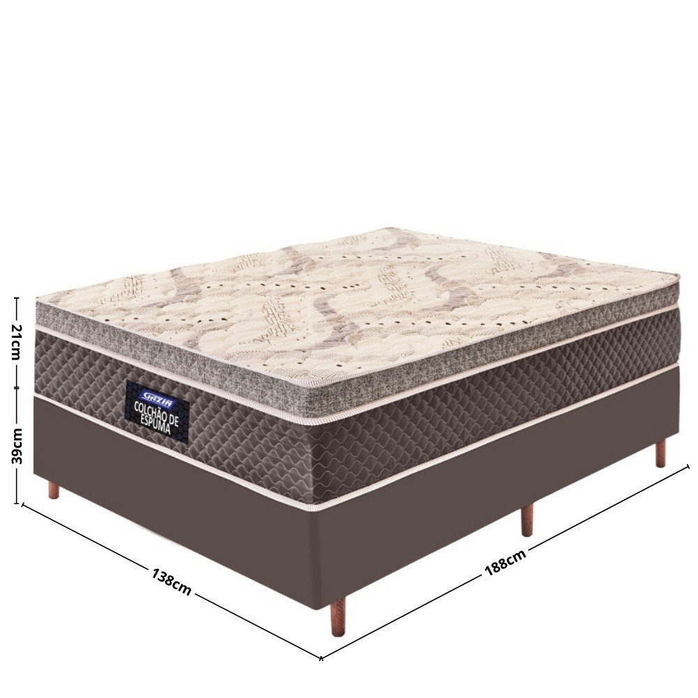 Cama Box Casal 138cm Supreme Euro Gazin Base 2Cen · foto 2