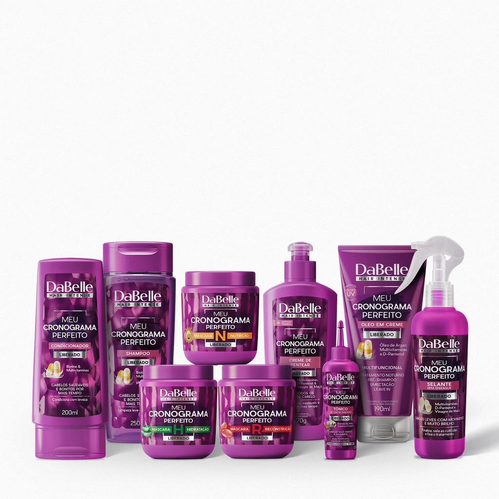 Kit DaBelle Meu Cronograma Perfeito (9 Produtos) – Hidratação, Nutrição e Reconstrução em Oferta na Shopee