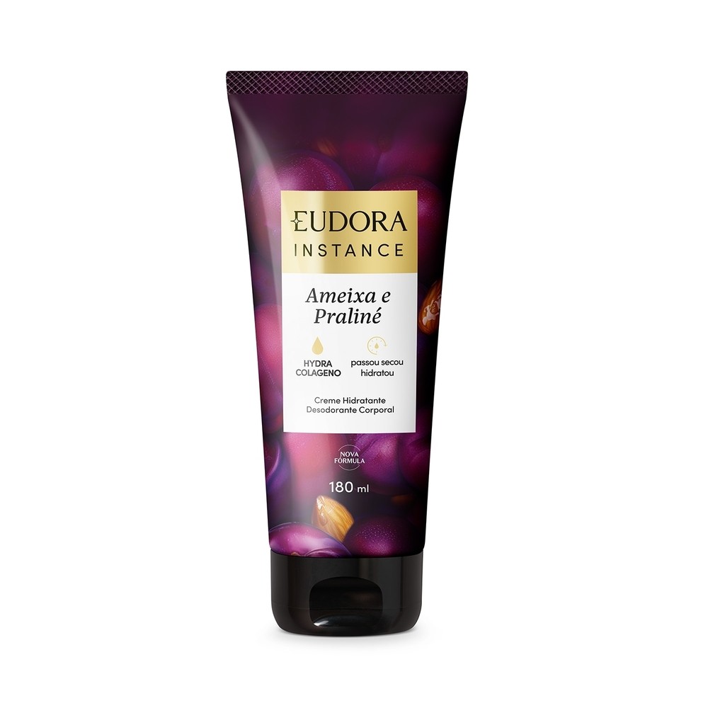 Eudora Instance Creme Hidratante Desodorante Corporal Ameixa e Praliné 180ml