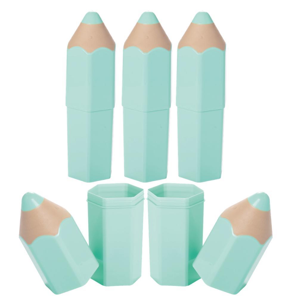 Kit 5 Organizadores Lápis Verde Menta 3D Lúdico Mesa Porta Objetos Porta Treco Presente Lembrancinha Formatura Plasútil em Oferta na Shopee