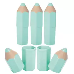 Kit 5 Organizadores Lápis Verde Menta 3D Lúdico Mesa Porta Objetos Porta Treco Presente Lembrancinha Formatura Plasútil