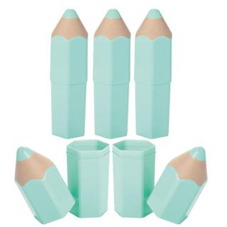 Kit 5 Organizadores Lápis Verde Menta 3D Lúdico Mesa Porta Objetos Porta Treco Presente Lembrancinha Formatura Plasútil