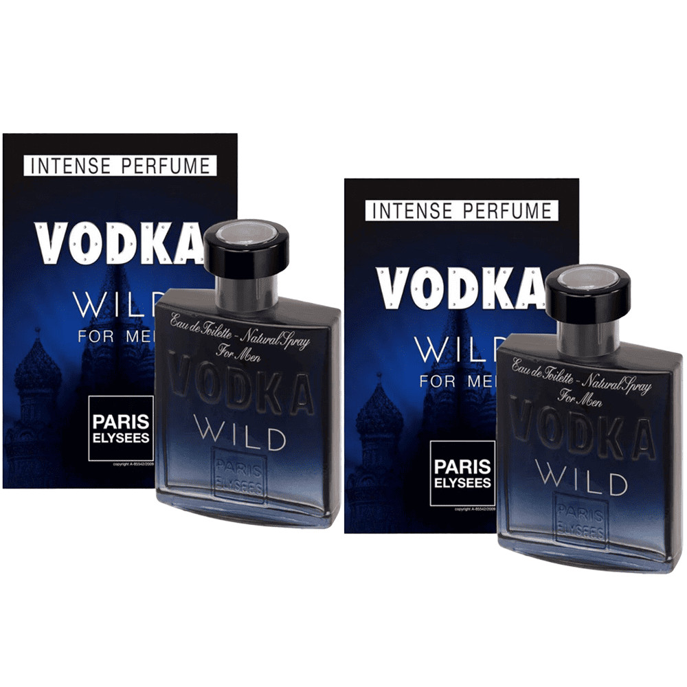 Kit 2 Perfumes Vodka Wild 100ml Masculino Paris Elysees
