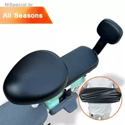 [Nis] Capa De Assento De Bicicleta Elétrica PU Bateria Universal Para De Carro Proteção Solar Respirável Macia E Confort