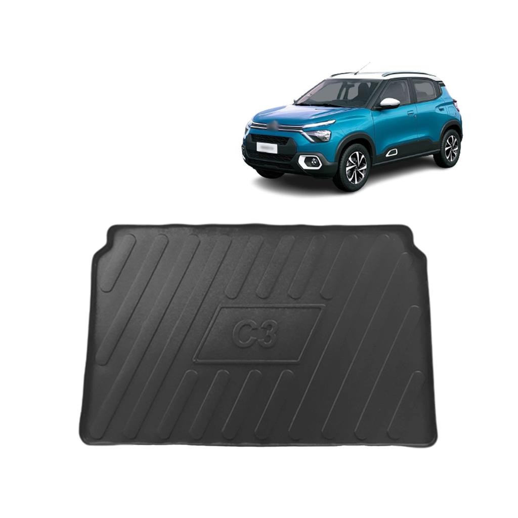 Tapete Bandeja Protetor de Porta Malas para Citroen C3 2022 e 2023 - auto relevo Impermeável