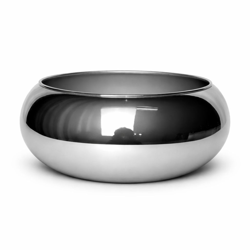 Vaso Vidro Espelhado Prata Centro De Mesa Mesa Até 6 Lugares