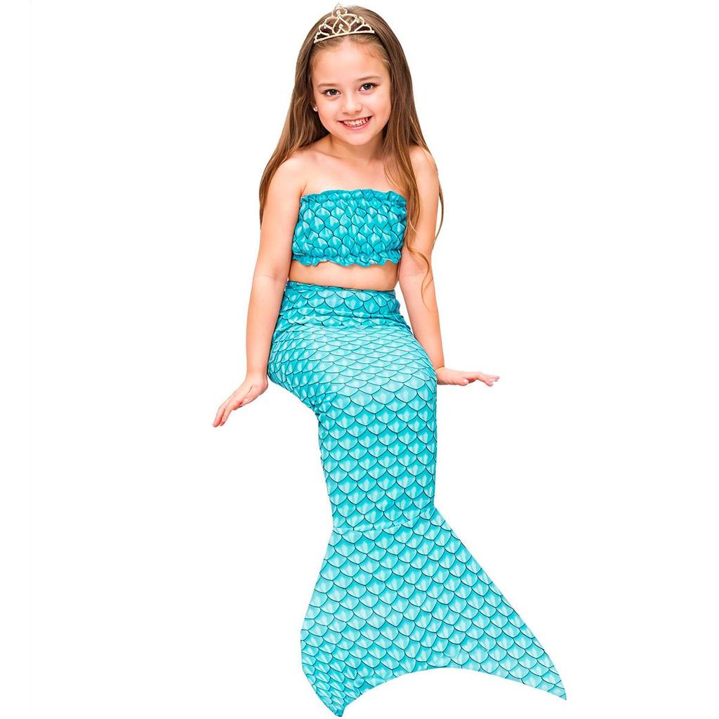Fantasia Sereia Infantil Calda Que da pra Andar e Top em Oferta na Shopee