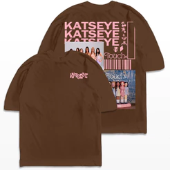 [Camiseta Premium em Algodão Puro]TT Camiseta Oversized Katseye Banda Music Pop Streetwear Harajuku Aesthetic Camisa Uni