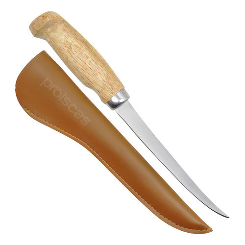 Faca Fileteira Albatroz F-604 C/ Bainha de Couro - Lam. 15,5cm em Oferta na Shopee