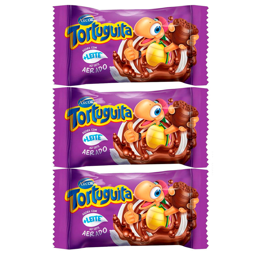 Kit 3 Chocolate Arcor Tortuguita Aerado 11,5g em Oferta na Shopee