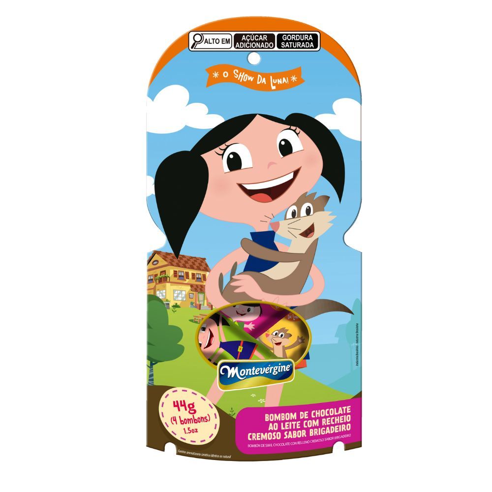Bombom Montevérgine O Show da Luna Chocolate ao Leite Recheio Cremoso Sabor  Brigadeiro Sortidos 44g em Oferta na Shopee