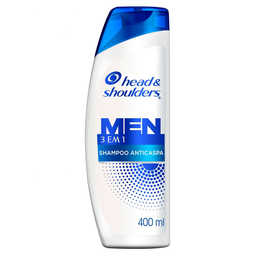 Shampoo Head & Shoulders Men  3 em 1 Anticaspa 400ml em Oferta na Shopee