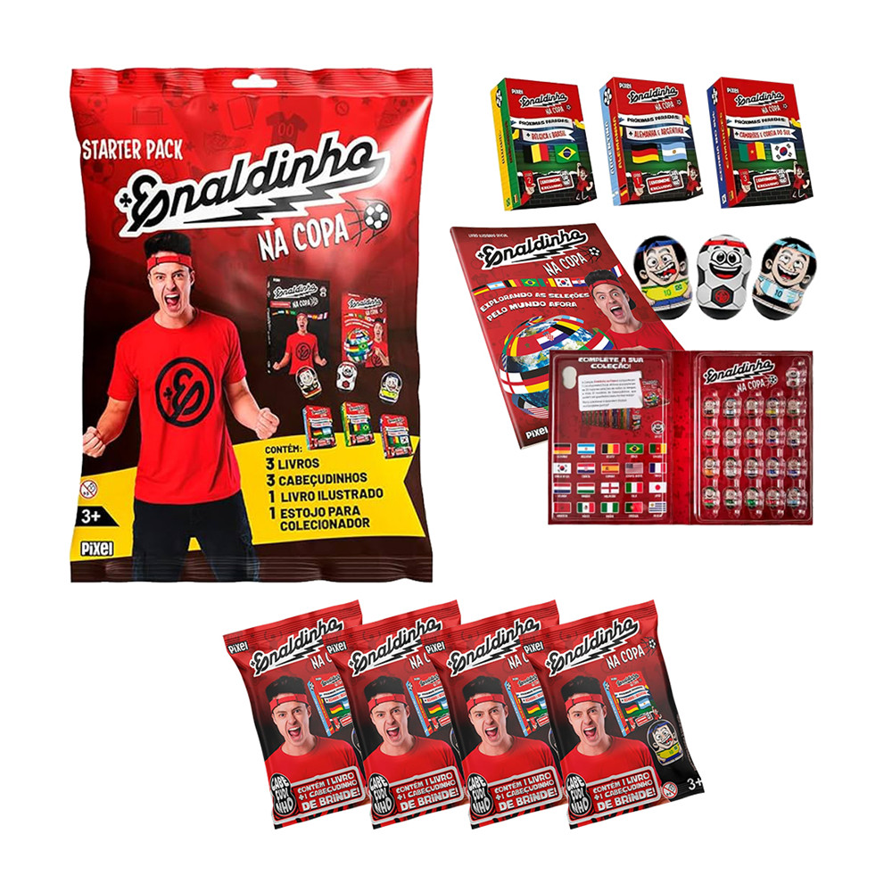 Starter Pack Enaldinho na Copa + 4 Envelopes - Novo - Editora Pixel em Oferta na Shopee