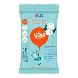 Assoar Baby Lenços Umedecidos para Nariz e Rosto LikLuc 20 Unidades em Oferta na Shopee
