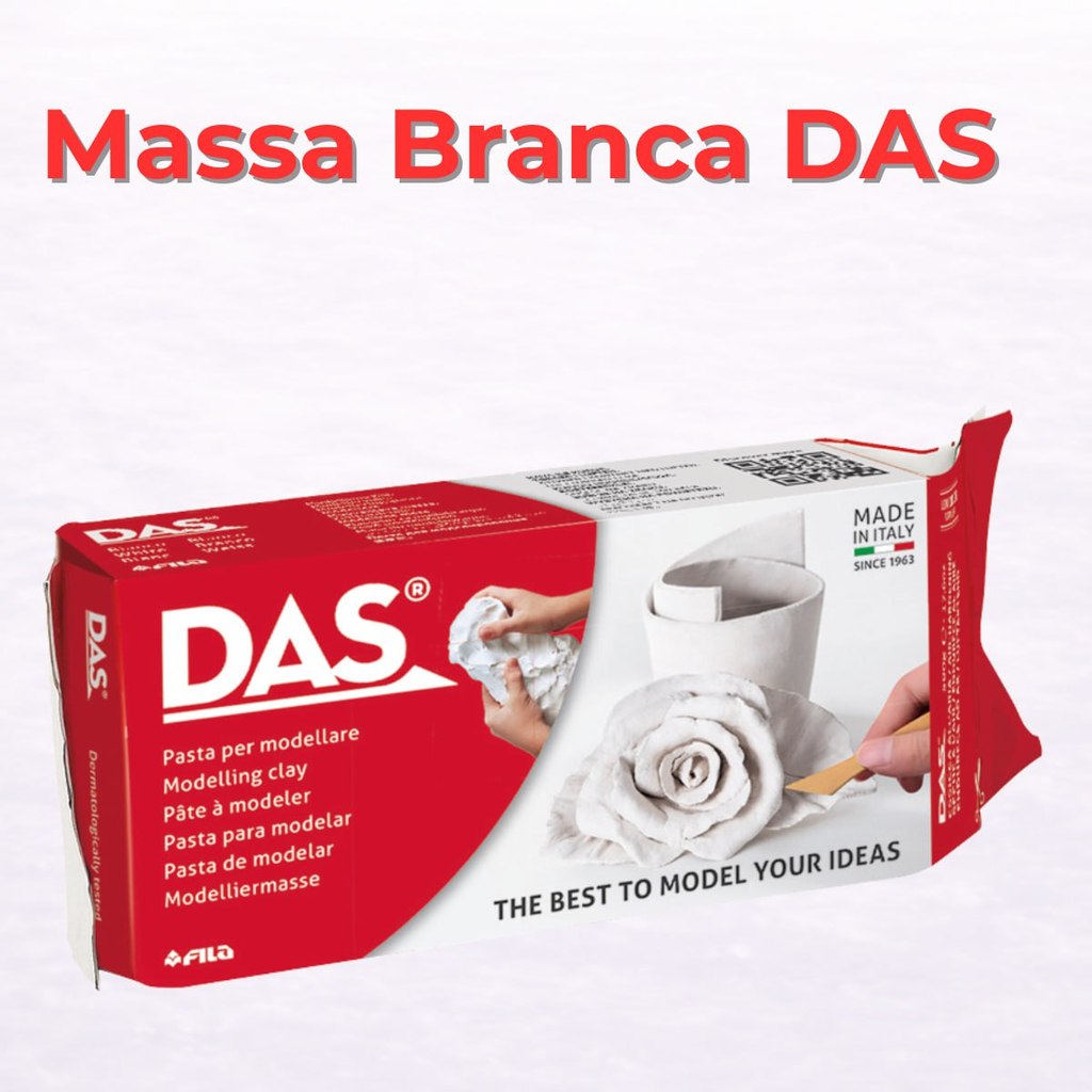 Massa DAS Para Modelar Biscuit Cerâmica Branca Artesanato 250g 500g 1kg em Oferta na Shopee