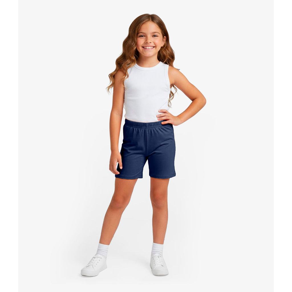 Bermuda Ciclista Infantil Básica Soletex Azul em Oferta na Shopee