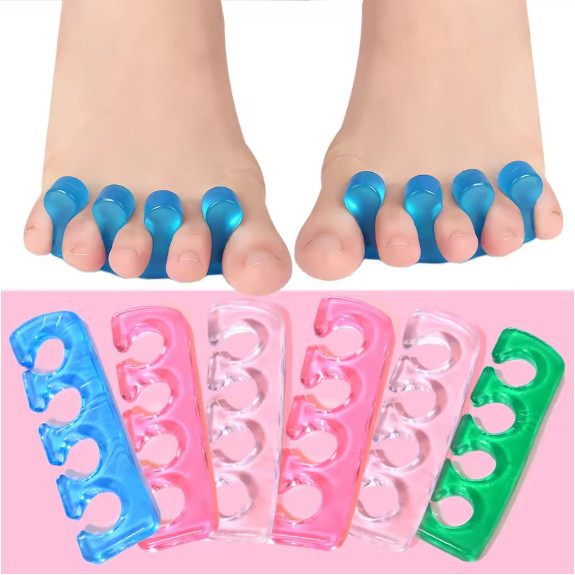 Espalhador De Dedo Do Pé De Silicone Para Aplicação De Esmalte , 2 Peças , Separadores Macio , Espaçadores Em Gel Ferram